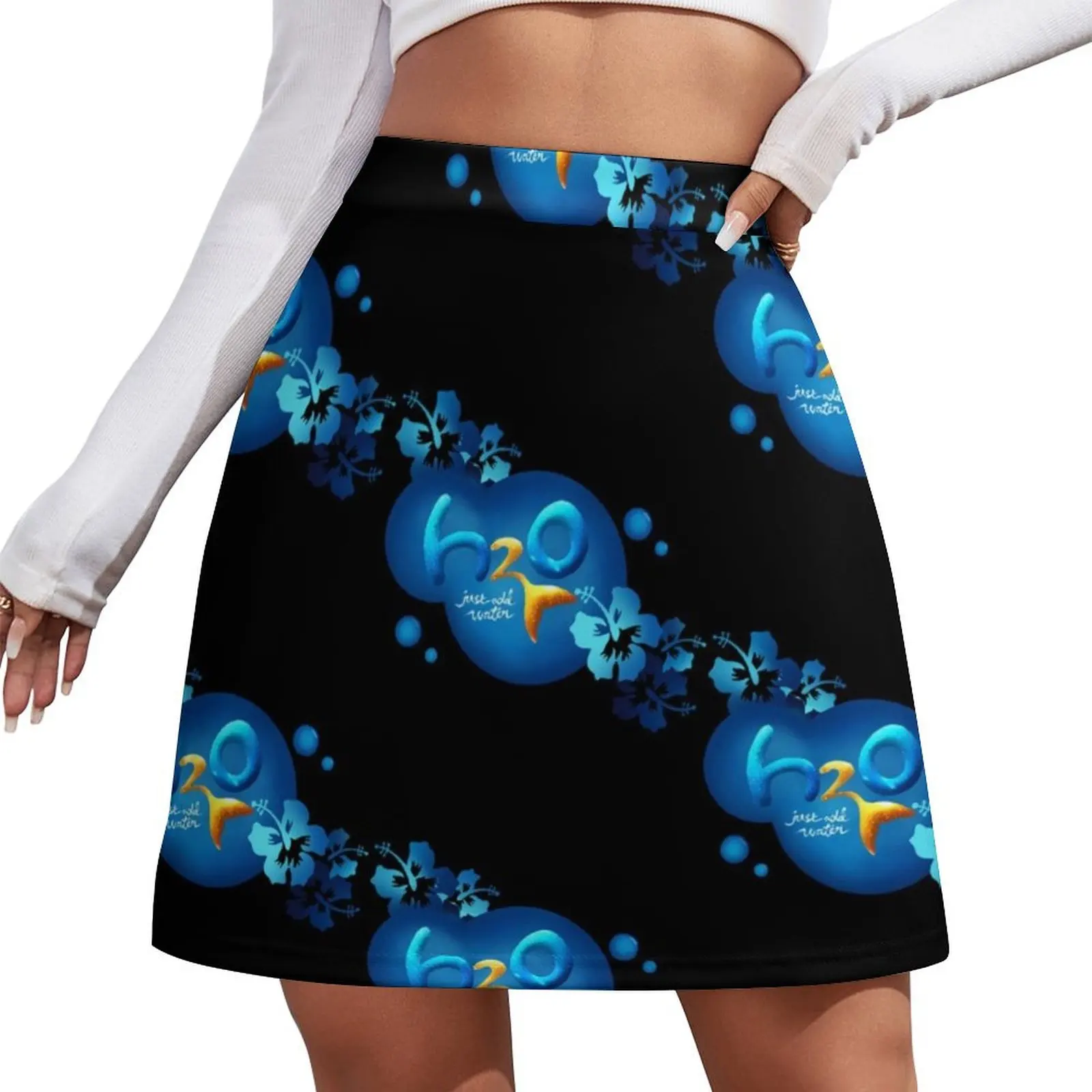 H2O just add water Mini Skirt korean women's clothes luxury designer clothing women