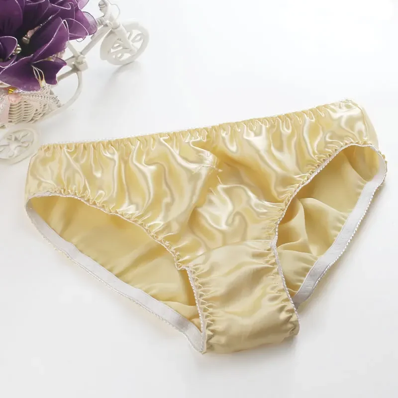 6pcs/lot Baoyou extra large fattened middle-aged and elderly mother fat mm mid waist female silk underwear  panties