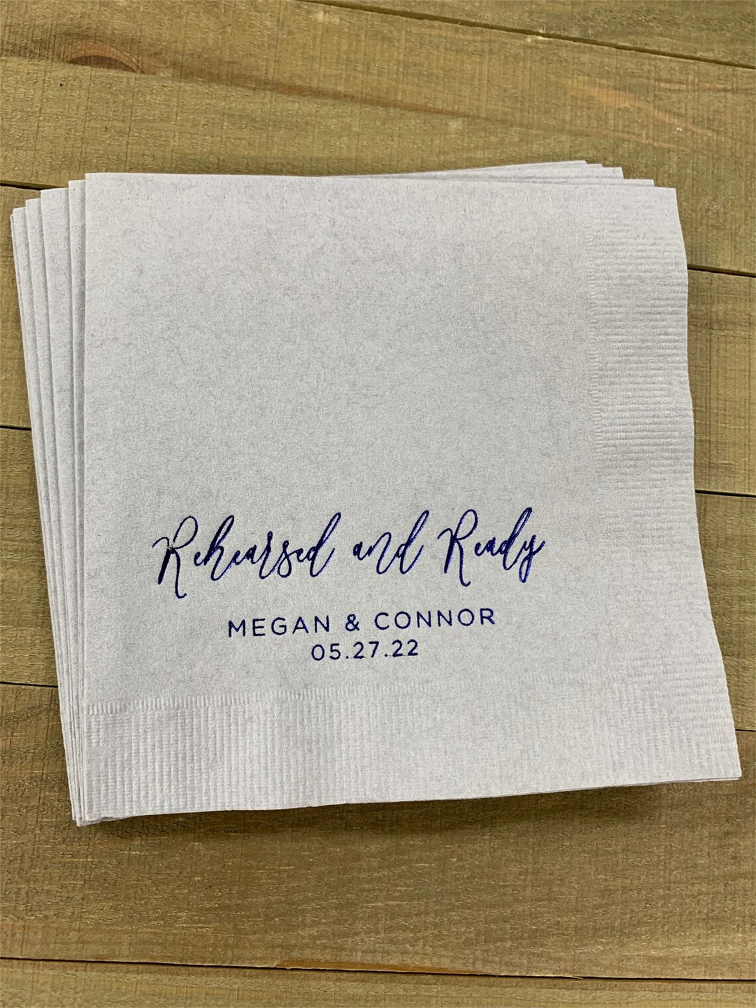 50 PCS Personalized Wedding Napkins Personalized Heart Connected Monogram Wedding Napkins Custom Bar Napkins Reception LOTS of C