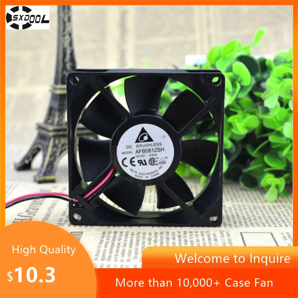 80mm Fan for Delta AFB0812SH 8025 12v 0.51a 8cm High-End Equipment Cooling Fan