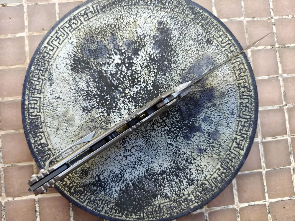 ماي ريال D2 بليد البرمائية سكين للفرد RamL دليل TC4 التيتانيوم مقبض السيراميك تحمل جيب التخييم هانت أداة EDC في الهواء الطلق