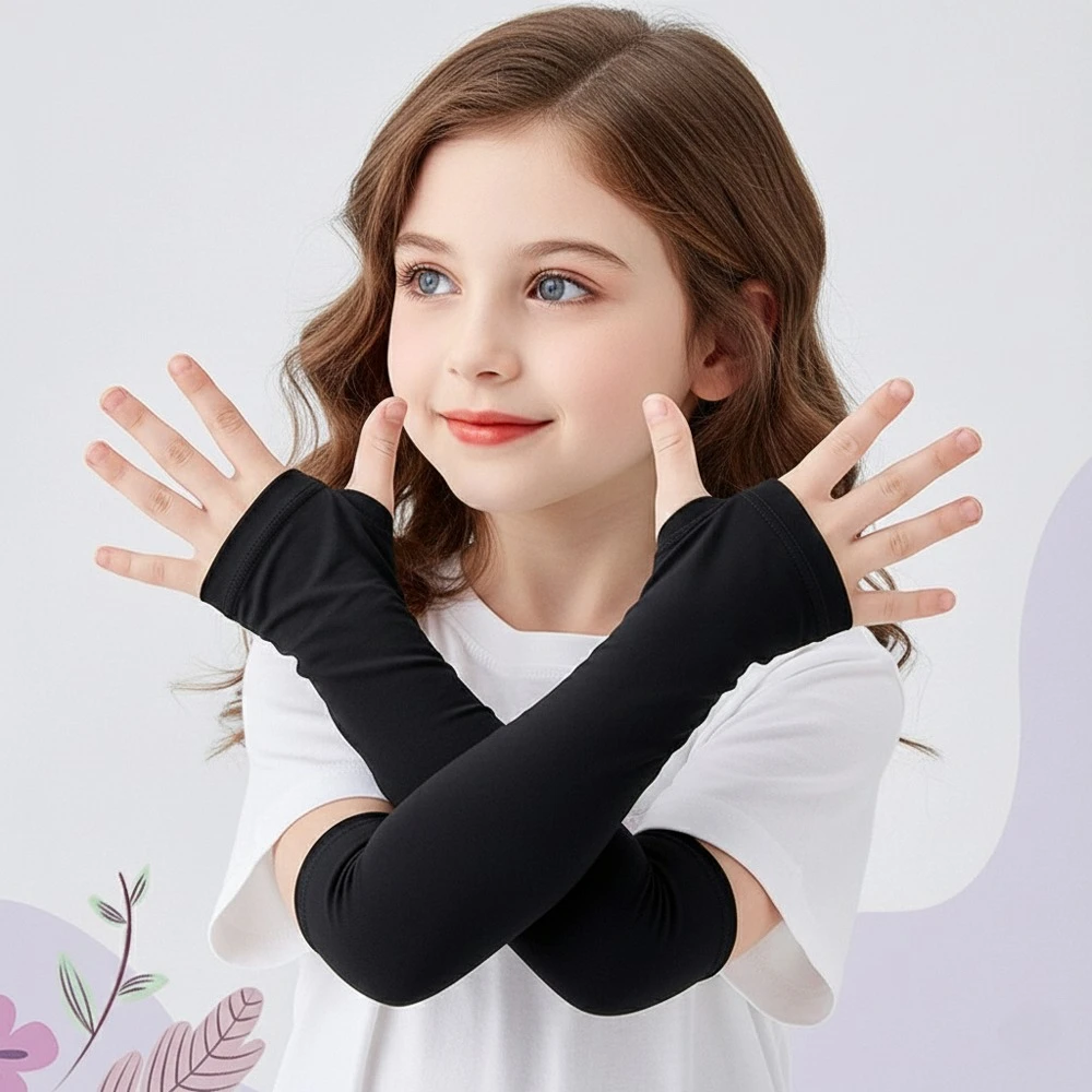 Mangas de protección solar para niños, protección UV, elásticas, transpirables, para verano, deportes al aire libre, ciclismo, senderismo