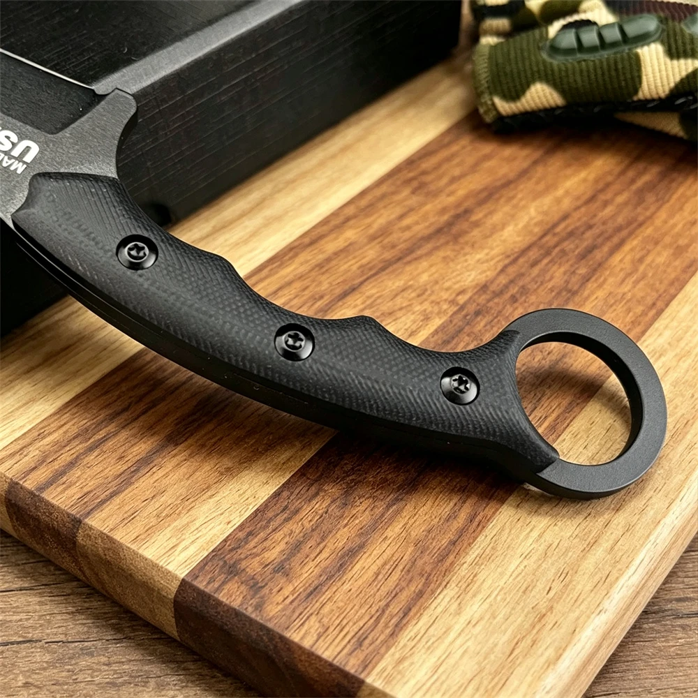 Lightweight Portable Outdoor Fixed Blade Knife 8Cr13Mov Stainless Steel Blade G10 Handle Multi-Purpose for Camping Survival view 3