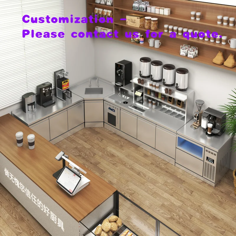 

Комплексное решение для кафе: оборудование для приготовления баббл-чая/молочного чая, столы для баббл-чая