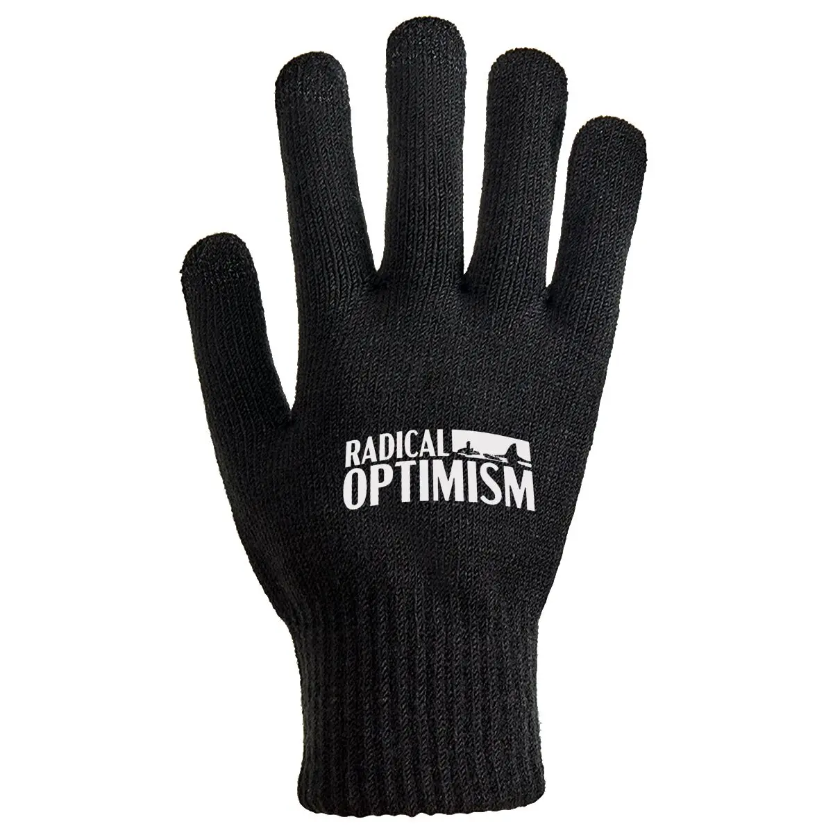 Radical Optimism Slogan Outdoor Cycling Gloves Warm Anti-Slip for Winter Rides