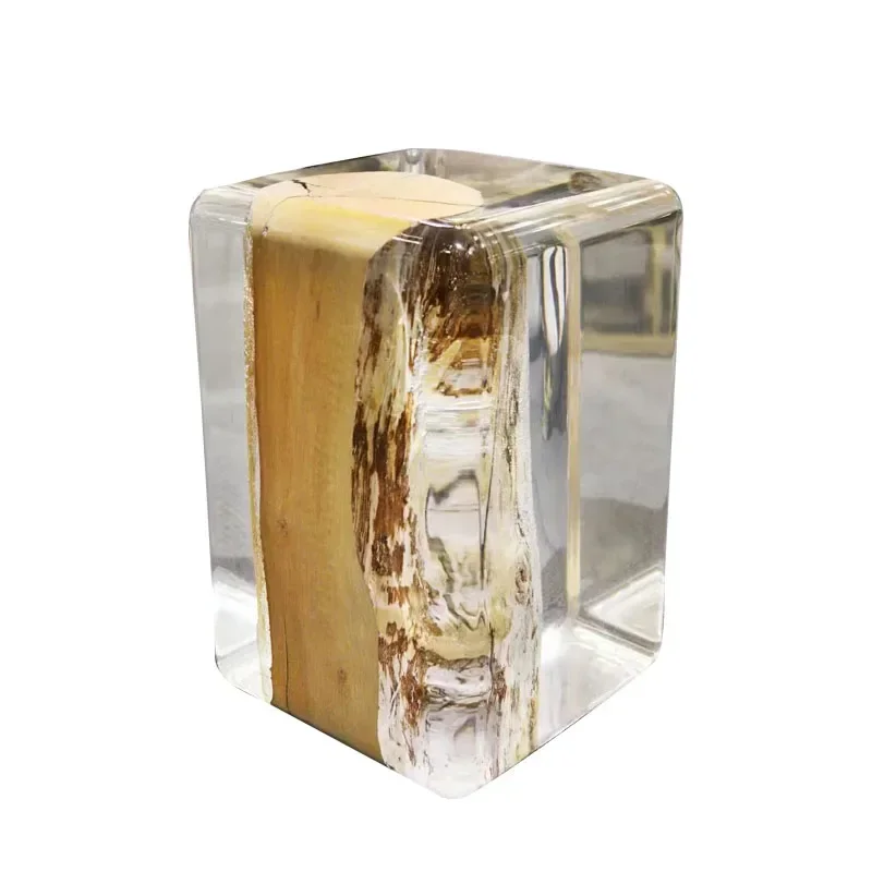 2022 New Clear Trunk side table with Acrylic glass and solid wood