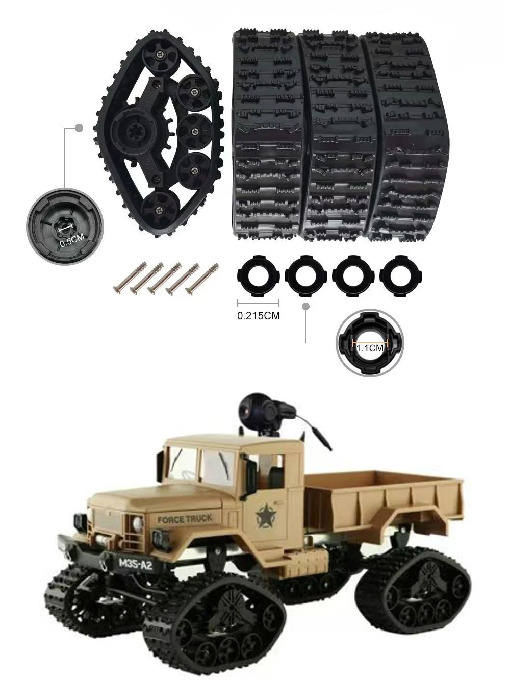 4pcs RC Snow track wheel tire round wheel accessories for 4WD military Land Rover FY001,FY002,FY003