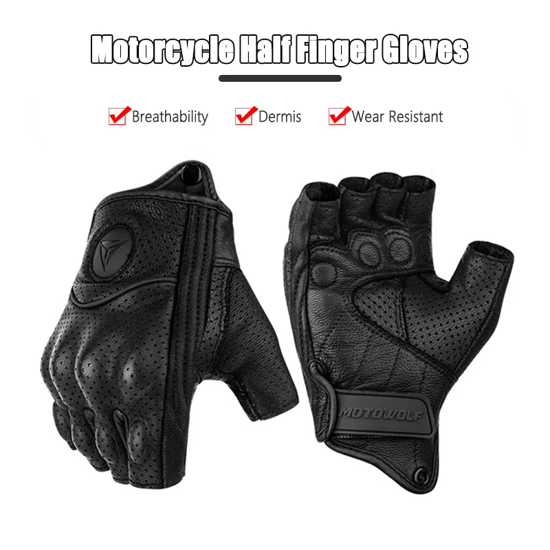 

Summer Breathable Shockproof Cycling Motorcycle Gloves Touch Screen Half finger Gloves