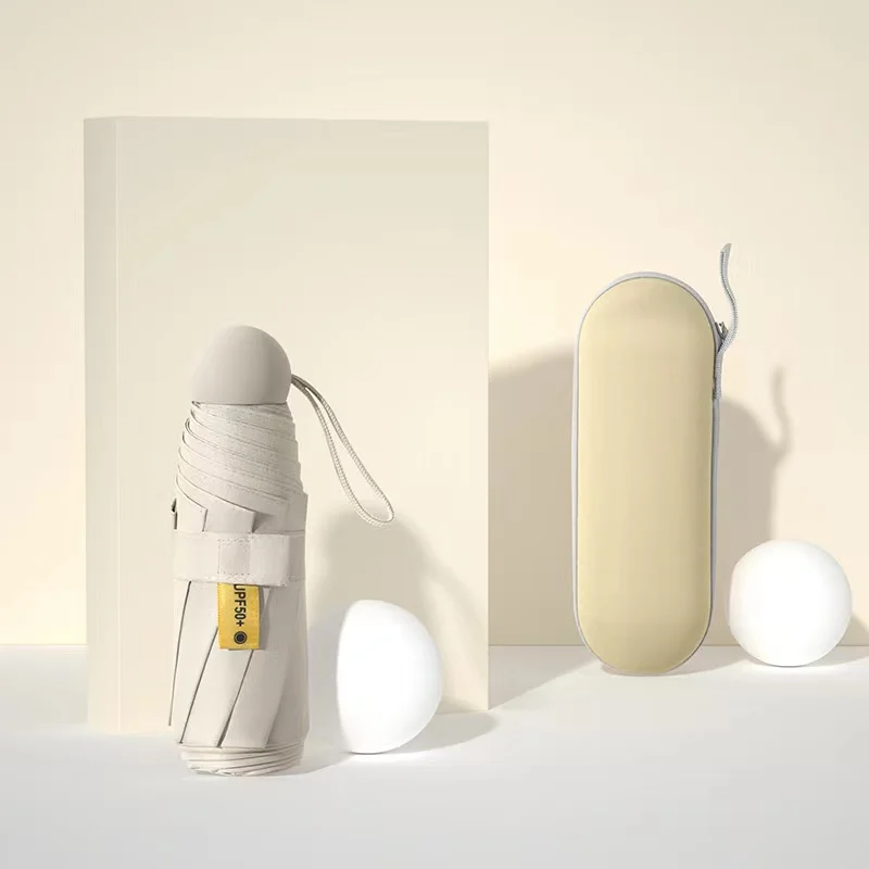 Xiaomi Mini paraguas plegable ultraligero paraguas de doble quilla protección solar UV paraguas con carcasa portátil para hombres y mujeres al aire libre