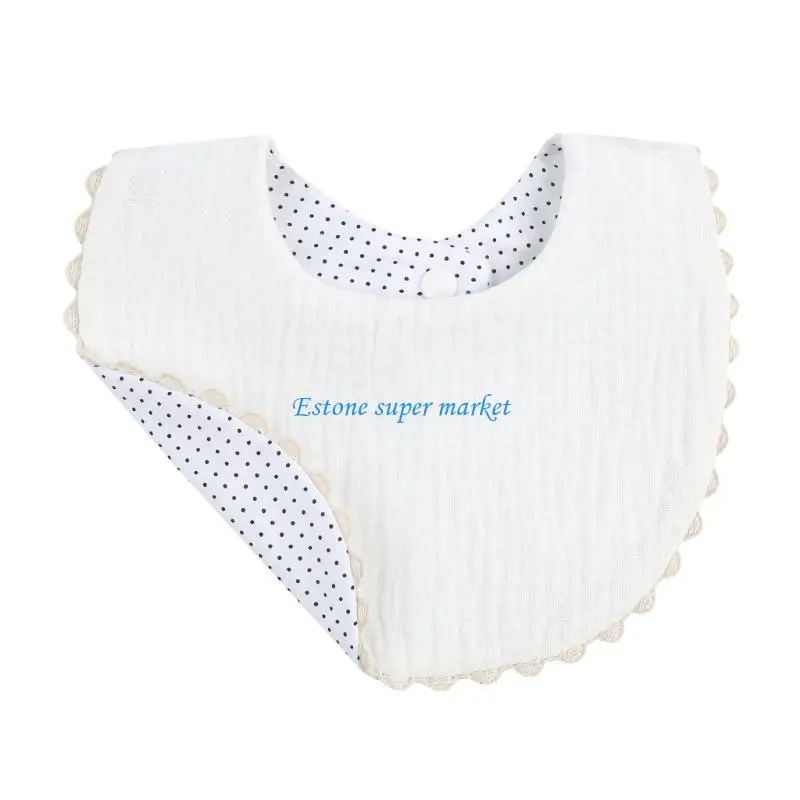 

090B Baby Bibs Infant Double Sided Cotton Bib Newborn Print Feeding Saliva Towel Bandana Burp Cloth Soft Drool Bib
