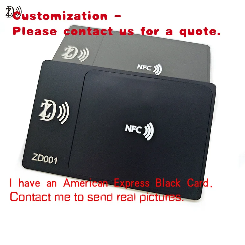 

custom.Customized Printing Matte Black Laser Engraving Stainless Steel Blank Custom NFC Metal Business Cards