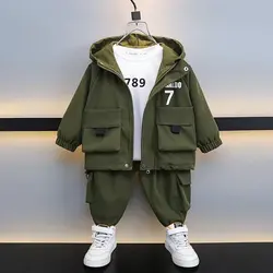 2024 New Children Clothes Set Spring Autumn Tracksuit Boy Sets for Children  Clothing Cotton Full Length Kids Clothes