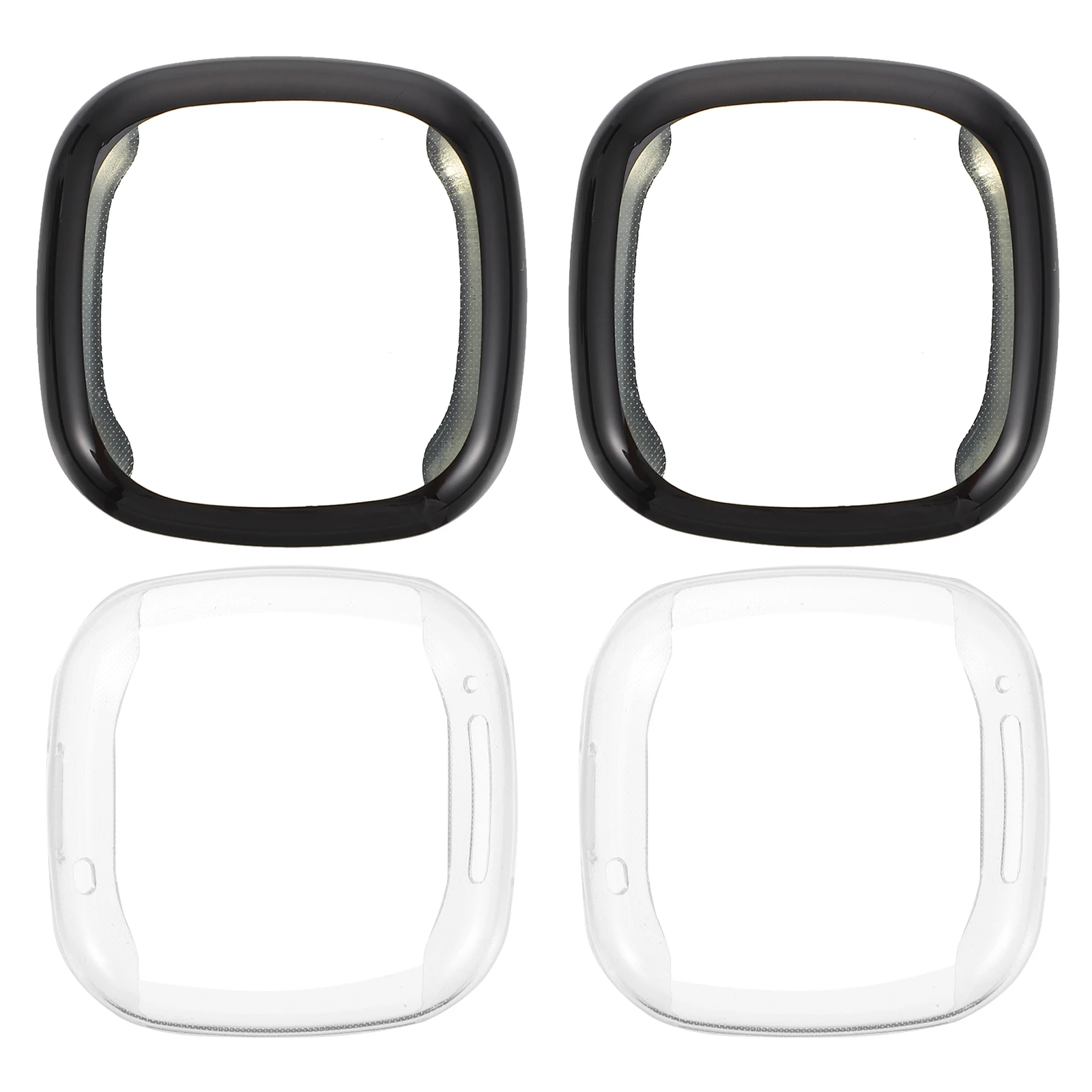 

4pcs Electroplating Protective Cover Watch Screen Protector TPU Shell Anti Scratch Wear Resistant Fingerprint Proof Oxidation