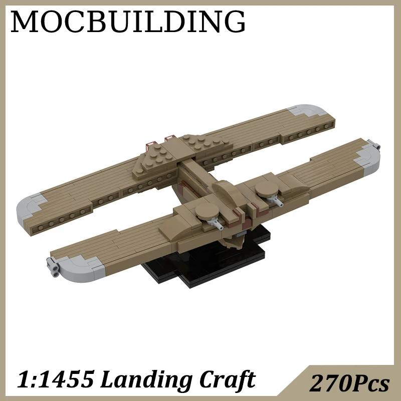 

1:1455 Scale Landing Craft Model Spaceship MOC Building Block Bricks Toys for Kids Birthday Gift