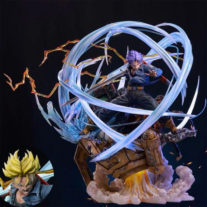 Trunks figura de acción de Dragon Ball Z LAST SLEEP Ls Torankusu, modelo de Anime Super Saiyan, estatua de Pvc de doble cabeza, juguete de Adorno