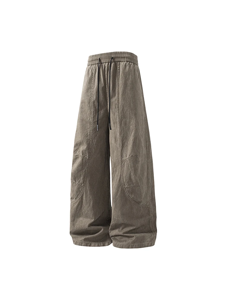 

American Sle Casual Trousers Men's Spring Autumn Loose Straight Leg Spor Wide Leg Workwear Trousers Anti-Wrinkle Cotton