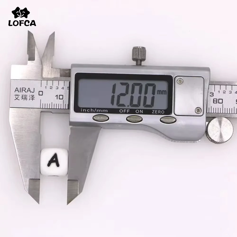 LOFCA 10 Stück 12 mm Silikon-Alphabet-Perlen, BPA-frei, Baby-Zahnen-Alphabet-Perlen, lebensmittelecht, Baby-Zahnen-Perlen, DIY-Armband, Halskette – Detail 9