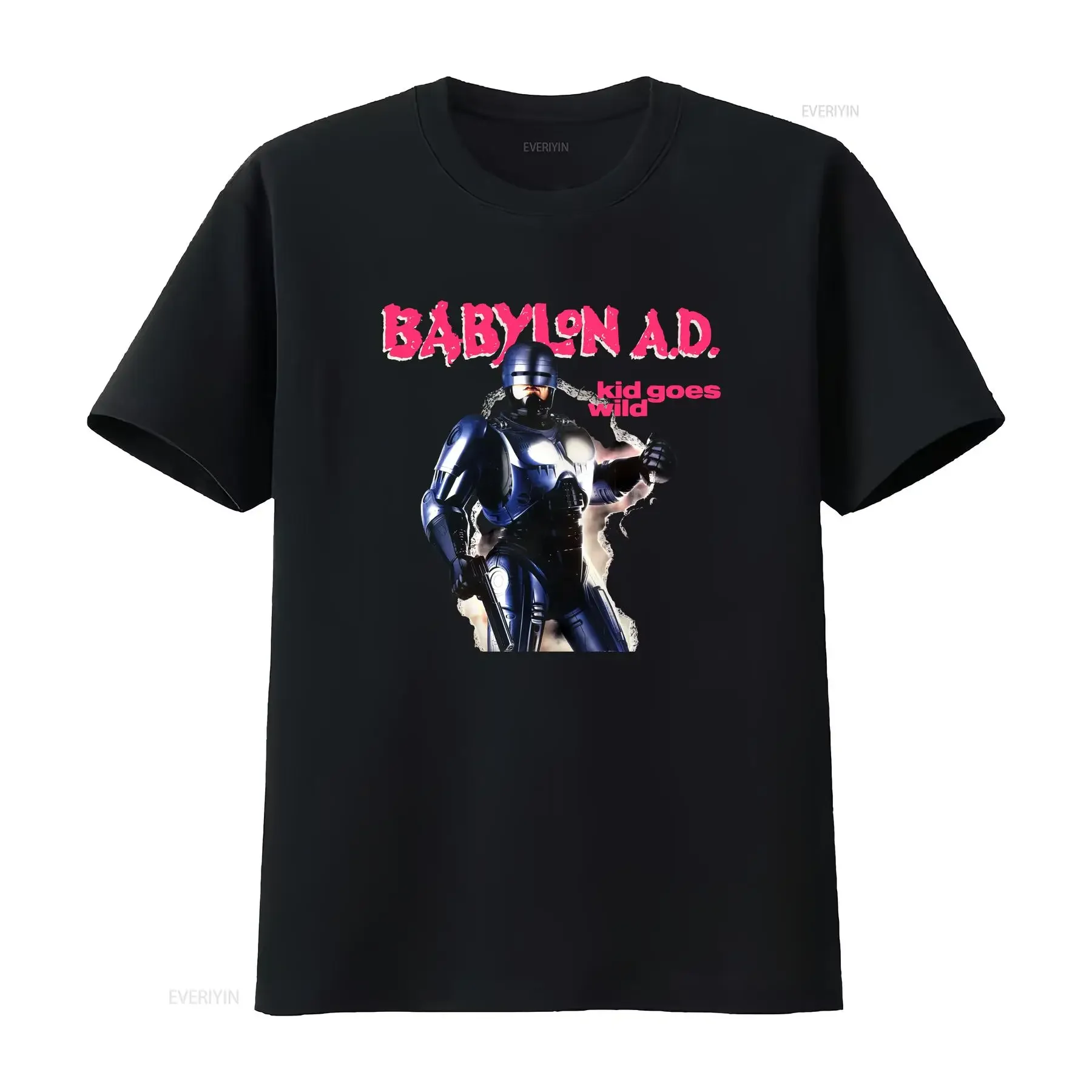 Babylon A D Band The kid goes wild  T Shirt Cotton  vintage Washed Casual fashion Top For Everyday Wear Comfortable homme Soft