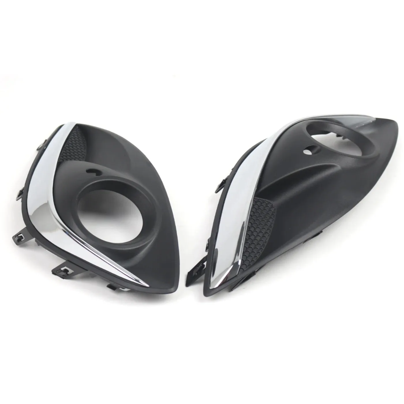 Lower Bumper Grille With Fog Lamp Hole Car Front Fog Light Grill Cover For VauxhallA CORSA D 2011-2014 Facelift13286025 13286026
