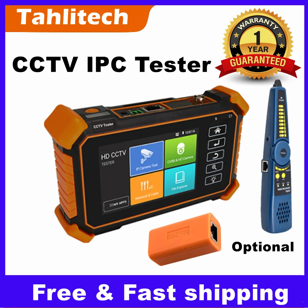 

Портативный тестер IP-камеры видеонаблюдения 8K, 8MP AHD CVI TVI, тестер видеонаблюдения, монитор, 4-дюймовый сенсорный экран, WIFI, UTP, тест кабеля POE, выход мощности 255 Вт