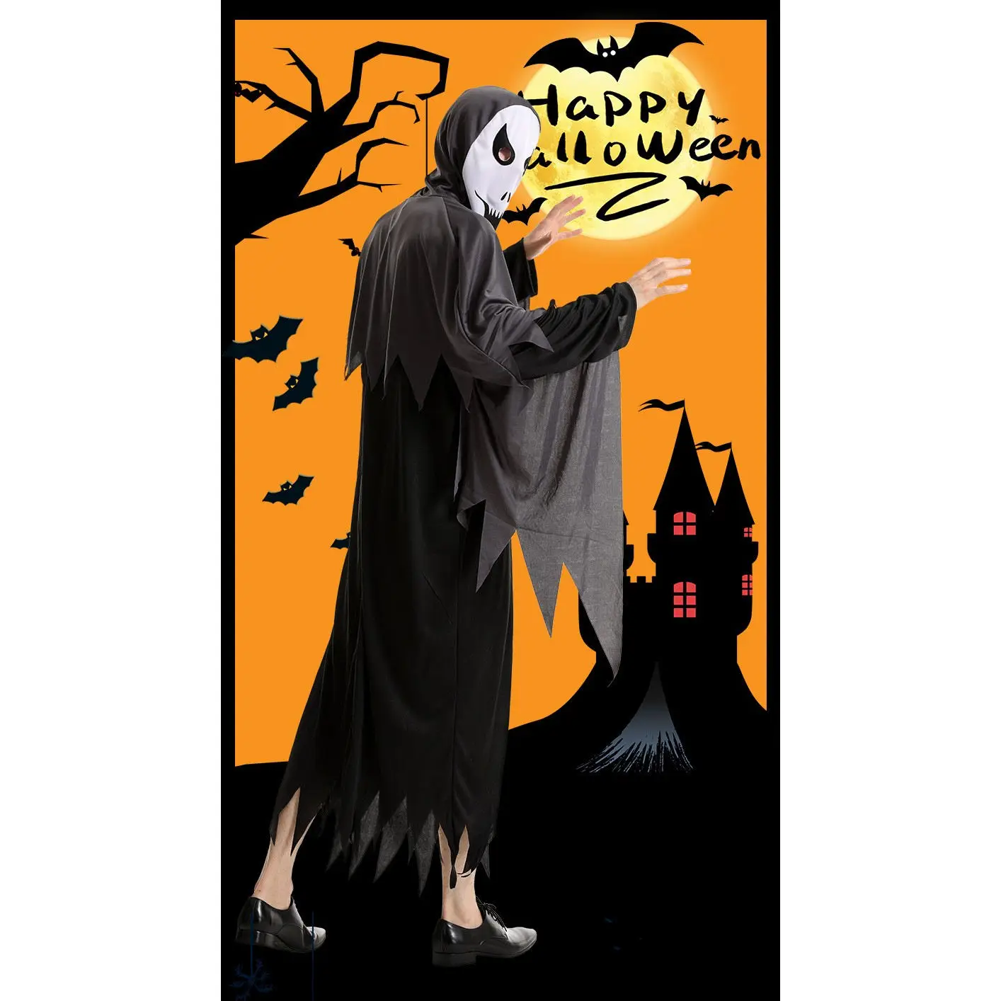 loween Death God Costume spaventoso Terrore Film Par Outfit Costume horror Abbigliamento tradizionale da donna Spettacolo teatrale