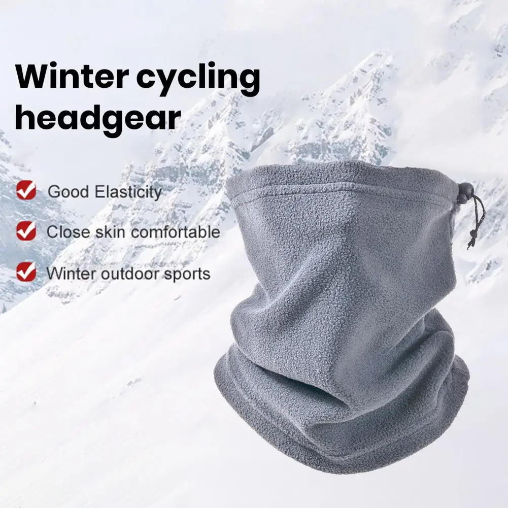 

1 Neck Gaiter Versatile Winter Neck Gaiter Polar Fleece Face Guard with Drawstring Ideal for Cycling Running Sports Activities