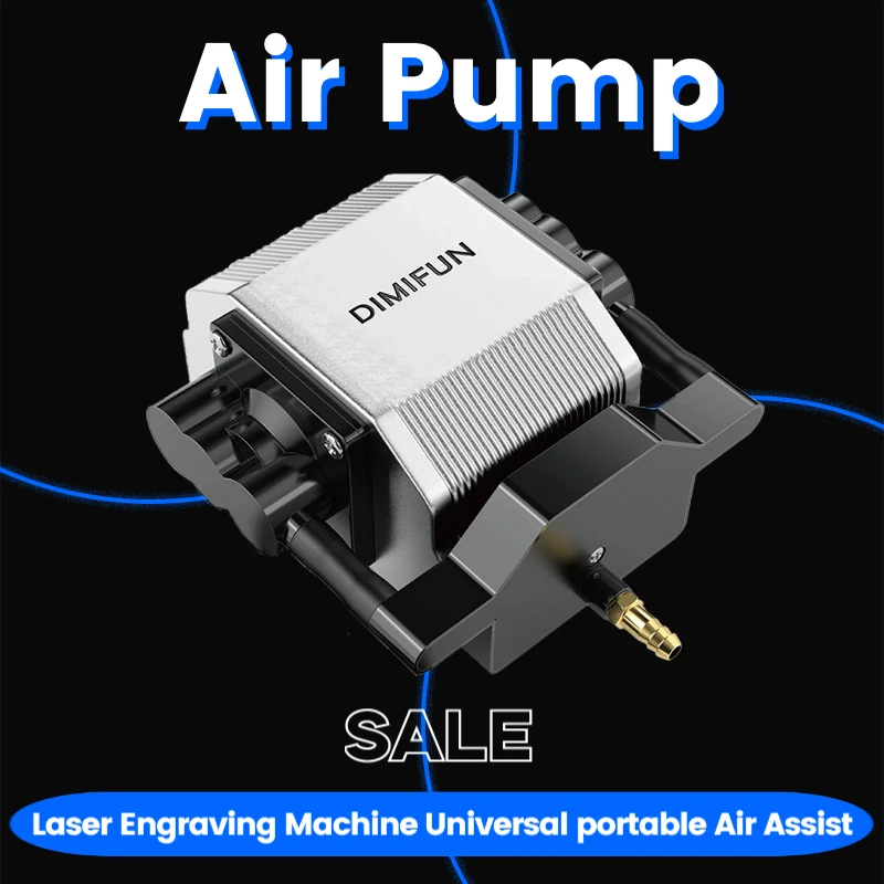 

Деревообрабатывающие инструменты, профессиональный мини-воздушный компрессор 28 Вт, 60 л/мин, бесшумный насос с регулируемой скоростью, совместимые лазерные гравировальные станки