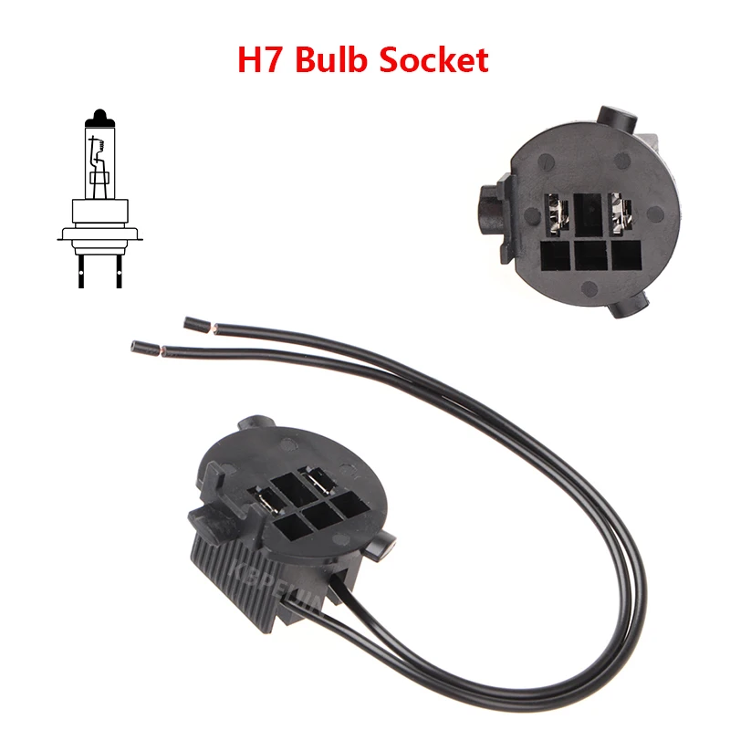 1x Car Low Beam Headlights H7 Socket Adapter For Hyundai Elantra Santafe Kia Sportage Lamp Holder Plug Connector Accessories