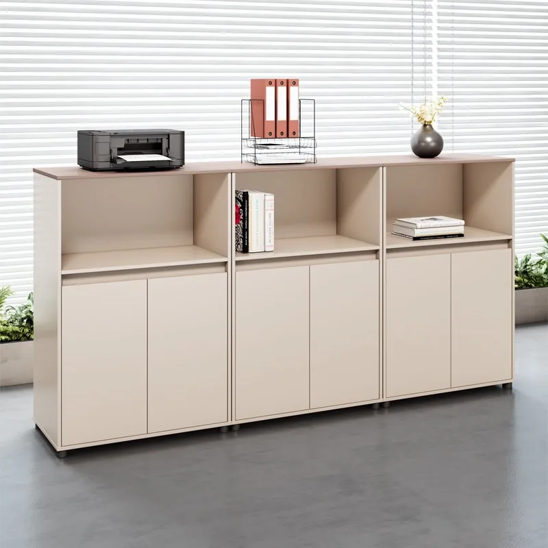 File Cabinet Short  Data  Simple Modern Floor Side Cabinet Wooden  Office Locker Office Partition Cabinet