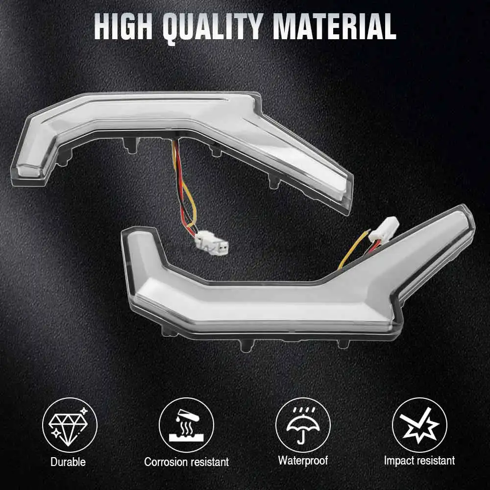 

LED Front Fang- Accent Light Turn Signal Lamps Compatible with Polaris RZR XP 1000 2014-2018 car accessories 12V