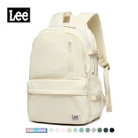 Mochila escolar Oxford ultraligera Unisex con estilo marca LEE, mochila escolar para ordenador portátil de 15,6 pulgadas para hombre y mujer, la mejor mochila escolar rosa y roja para mujer