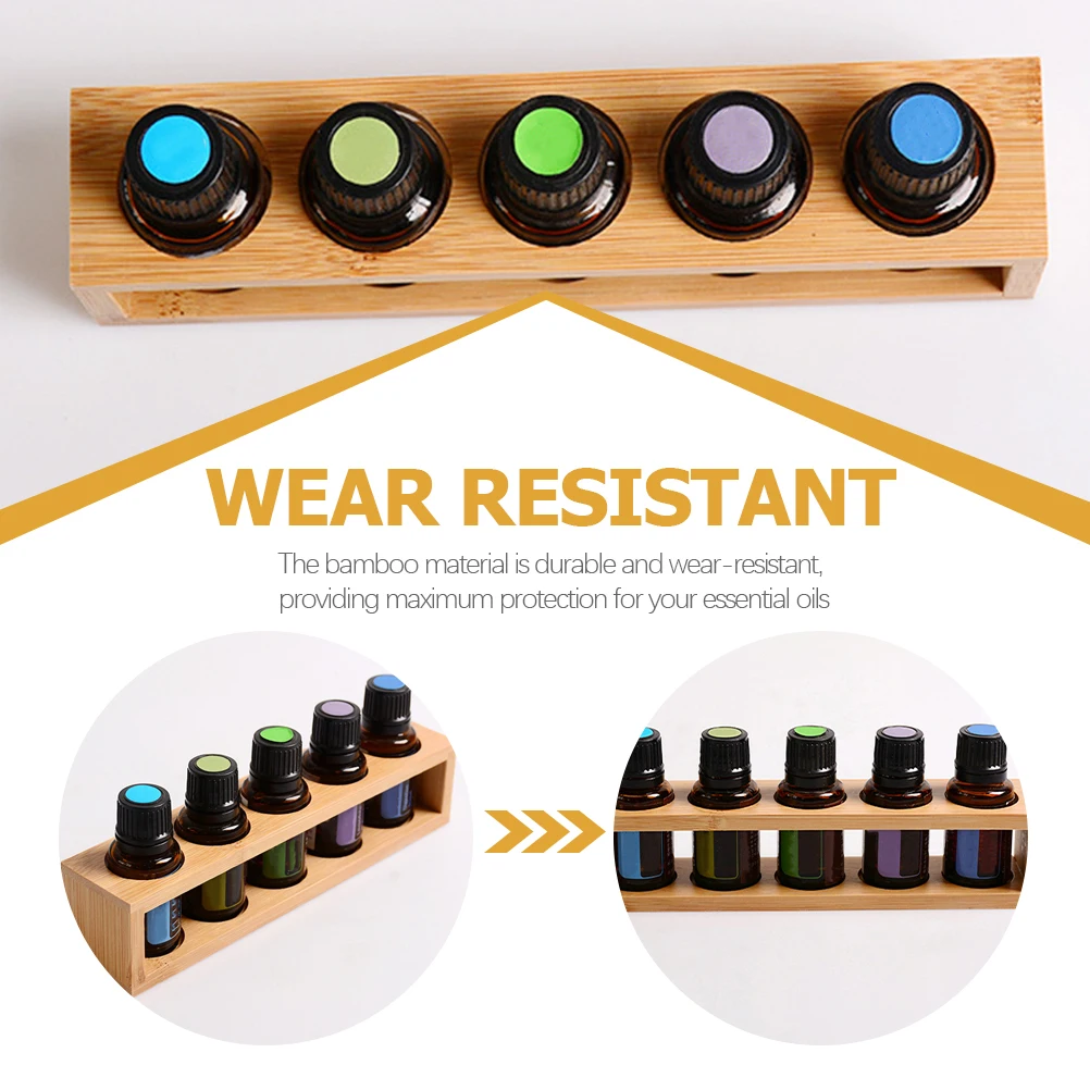 

Essential Oil Storage Rack Organizer Bamboo Case For Bottles Aromatherapy Oils Home Supplies Portable Display Shelf Durable