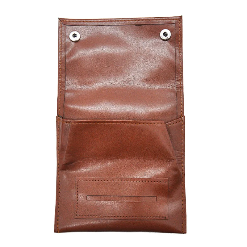 8*15cm Simple Leather Tobacco Pouch Bag Portable Case Single Double Grinding Tobacco Storage Accessories Fashion Gifts for Men