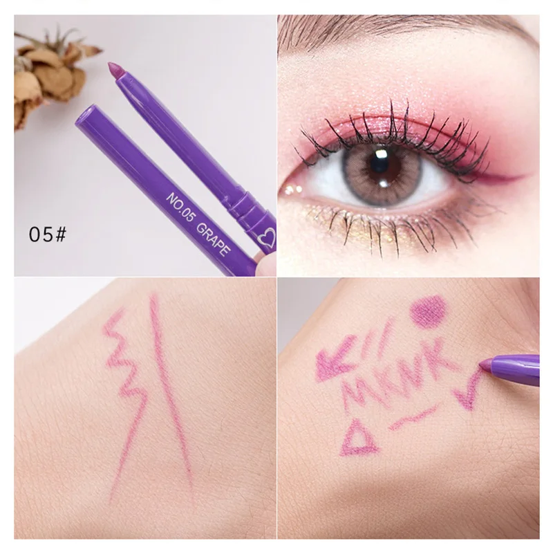 Penna Gel per Eyeliner penna per Eyeliner per viso semplice penna per posa di baco da seta a lunga durata impermeabile a prova di sudore non facile da sbavare