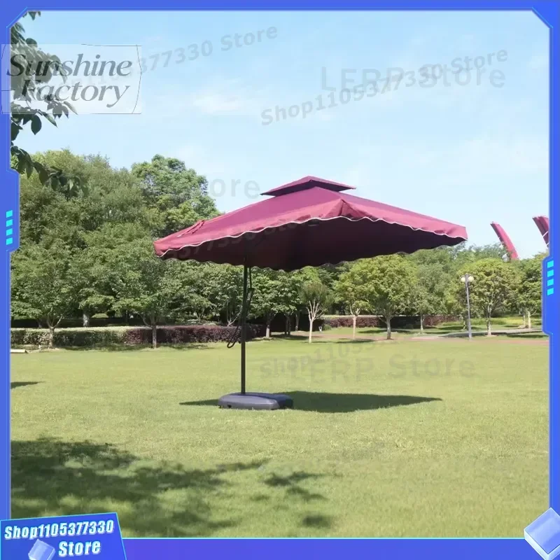 Outdoor Umbrella Iron(aluminum)umbrella Garden Umbrella square Hanging Parasol Cantilever Commercial Beach Sun Patio Sunshade