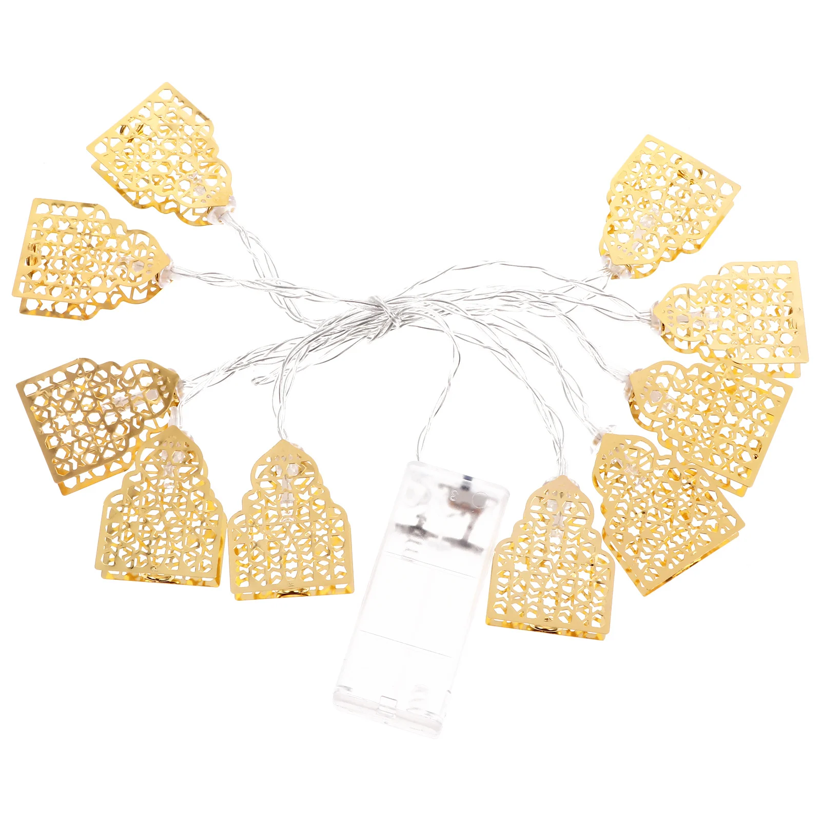 10LED عيد مبارك قلعة LED سلسلة ضوء صديقة للبيئة معلقة ضوء ديكور الحفلات للاستخدام الداخلي والخارجي