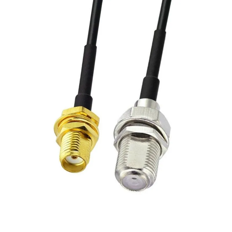 JXRF  SMA to F Adapter F female to SMA male to F male straight RG174 pigtail cable rf coaxial jumper cable assembly