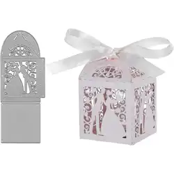 3D Wedding Favor Box Metal Cutting Dies Die-cuts Set Scrapbooking DIY Home Decorations Paper Handicraft Gift