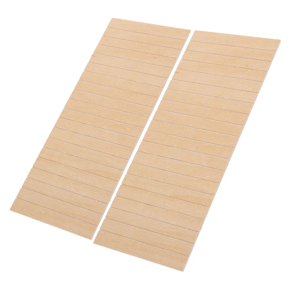2 ชิ้นตุ๊กตากระโปรงมินิเฟอร์นิเจอร์ตกแต่ง Wainscoting Trim Board แผงไม้อุปกรณ์เสริมในร่ม