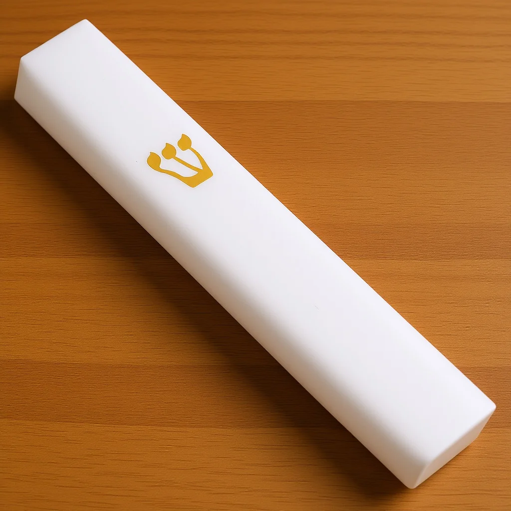 يهوديكا Mezuzah ديكور الراتنج الباب نعمة يهودية على الباب الشيما المقدسة الحرفية هدية المنزل 13 سنتيمتر أبيض أسود #1