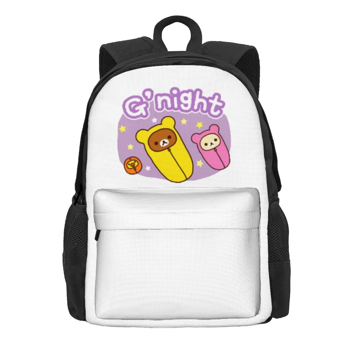 

Good Night Rilakkuma Backpack Daypack Large Capacity Boys Girls BookBag School Bag Shoulder Bags for Men Women