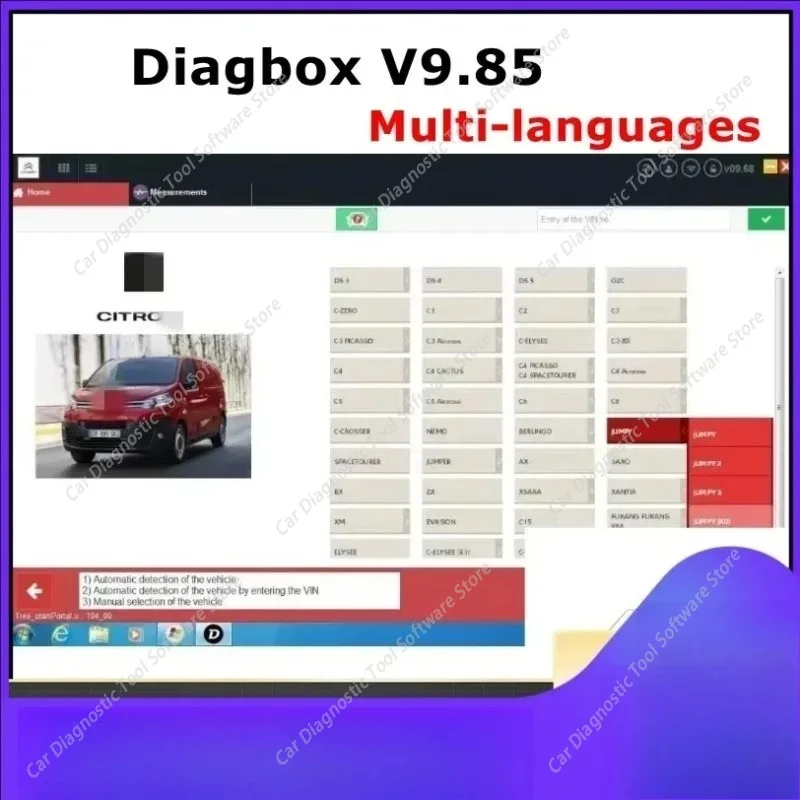 2026 NEW Diagbox 9.85 Car diagnostic software Diagbox V9.85 work with P-P2000 Le-xia3 For Peo-geot For Cit-roen Original install