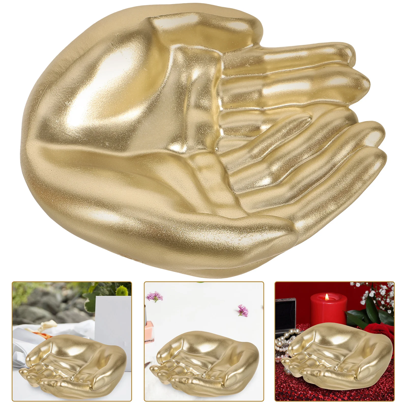 

Jewelry Display Stand Heart Shape Resin Palm Tray for Ring Necklace Storage ganizer Home Decor Accessories