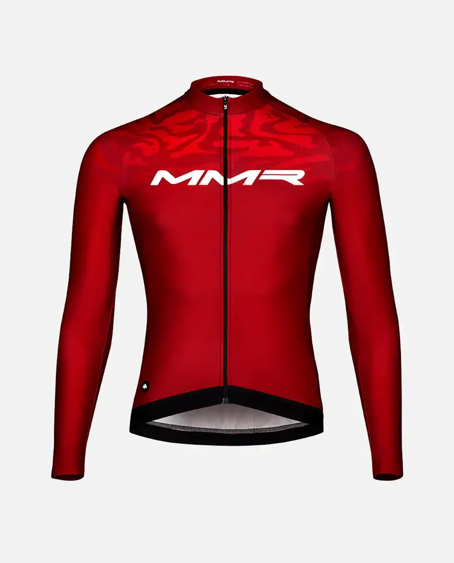 Camiseta de manga larga de ciclismo para hombre, ropa de ciclismo de equipo MMR, 3 colores, primavera y verano, 2023