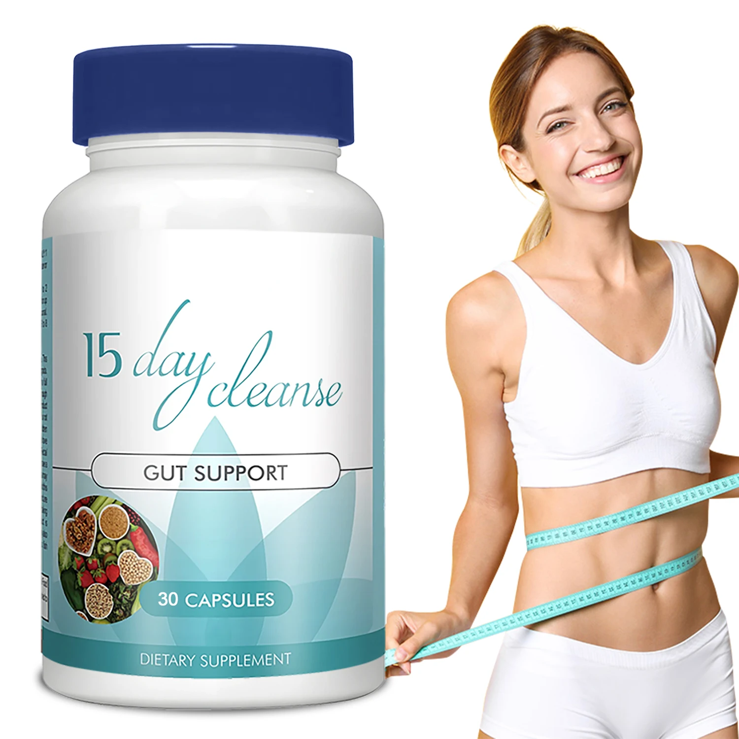 

15 Day Cleanse - Gut and Colon Support, Advanced Formula with Senna, Cascara Sagrada & Psyllium Husk - 30 Capsules