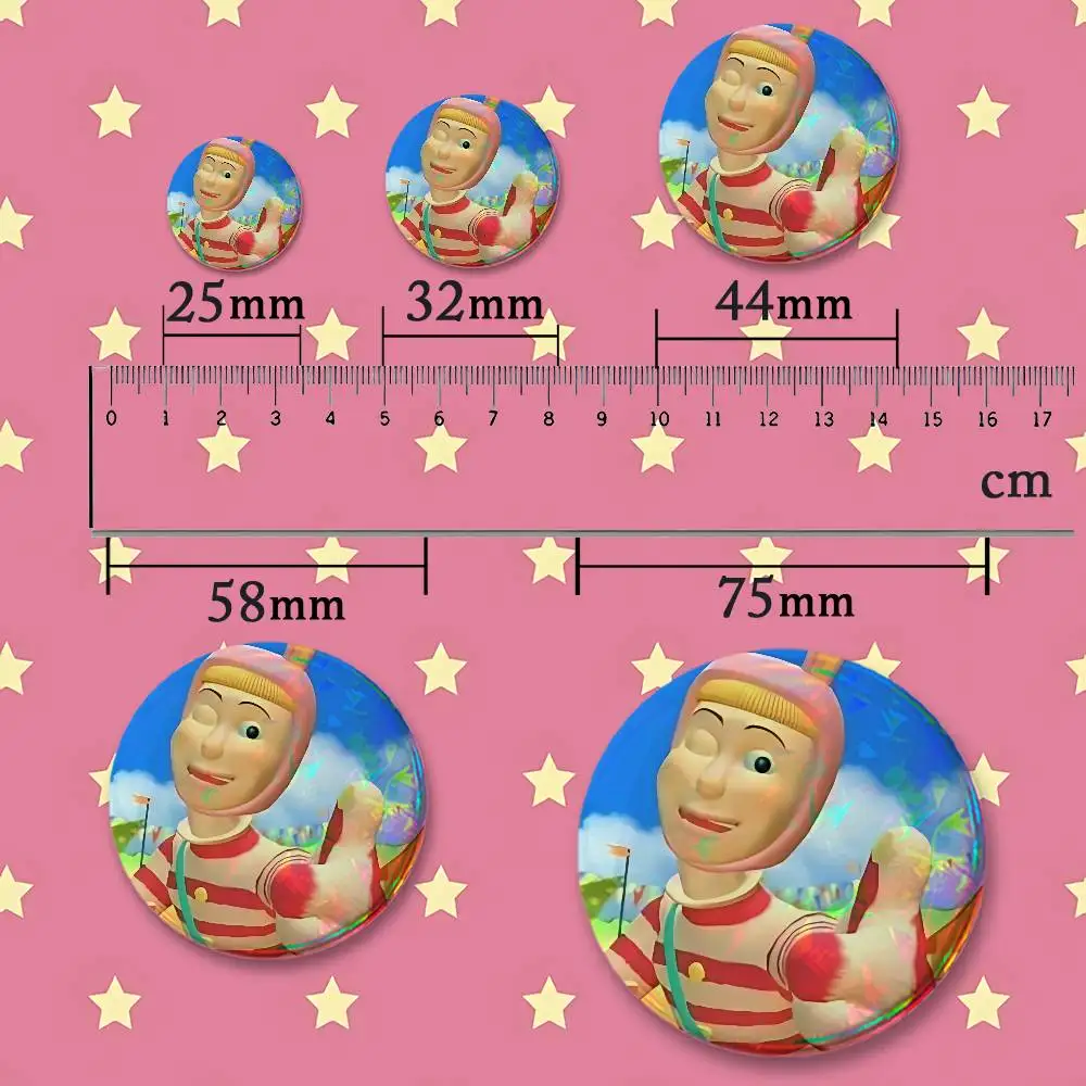 Popee the P-Performer Badges Round Itabag Decoration IP Peripheral Products 58mm 44mm 32mm 75mm 25mm Mini