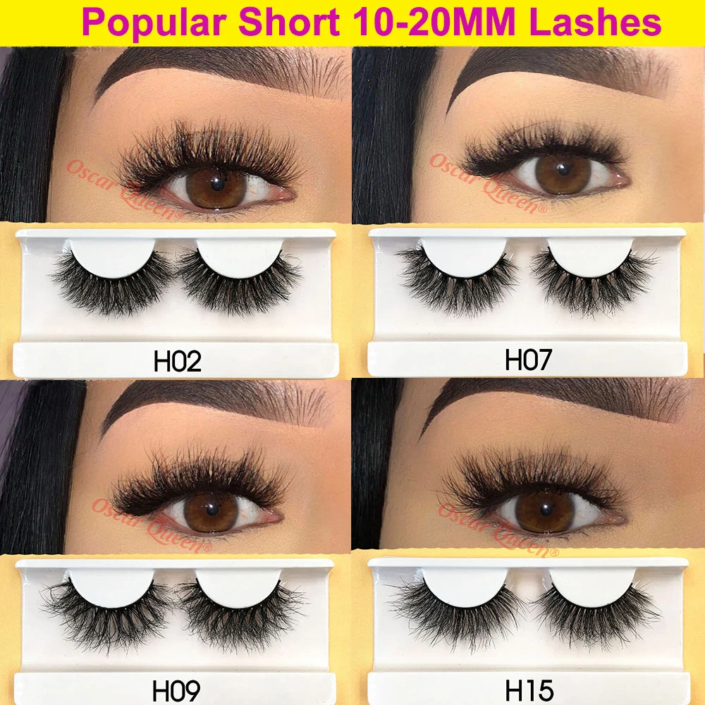 Newest Colored False Eyelashes With Glitter 5D 25MM Mink Lashes 3D 10-20MM Natural Full Strip Mink Eyelashes Wholesale Makeup