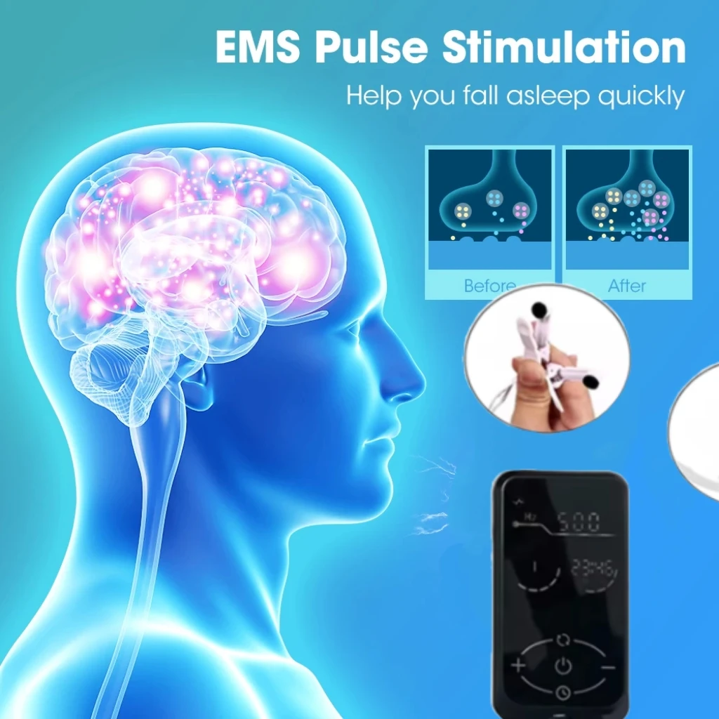 Advanced CES Sleep Device - Treat Insomnia, Relieve Anxiety, Stress & Headache - Ear Clip Patch for Relaxation