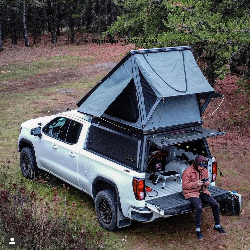 Easy Install Back Door Camper Tents Slide-In Campers Truck Bed Canopy 5 Person Outdoor for Camping Hiking Roof Tent for Cars