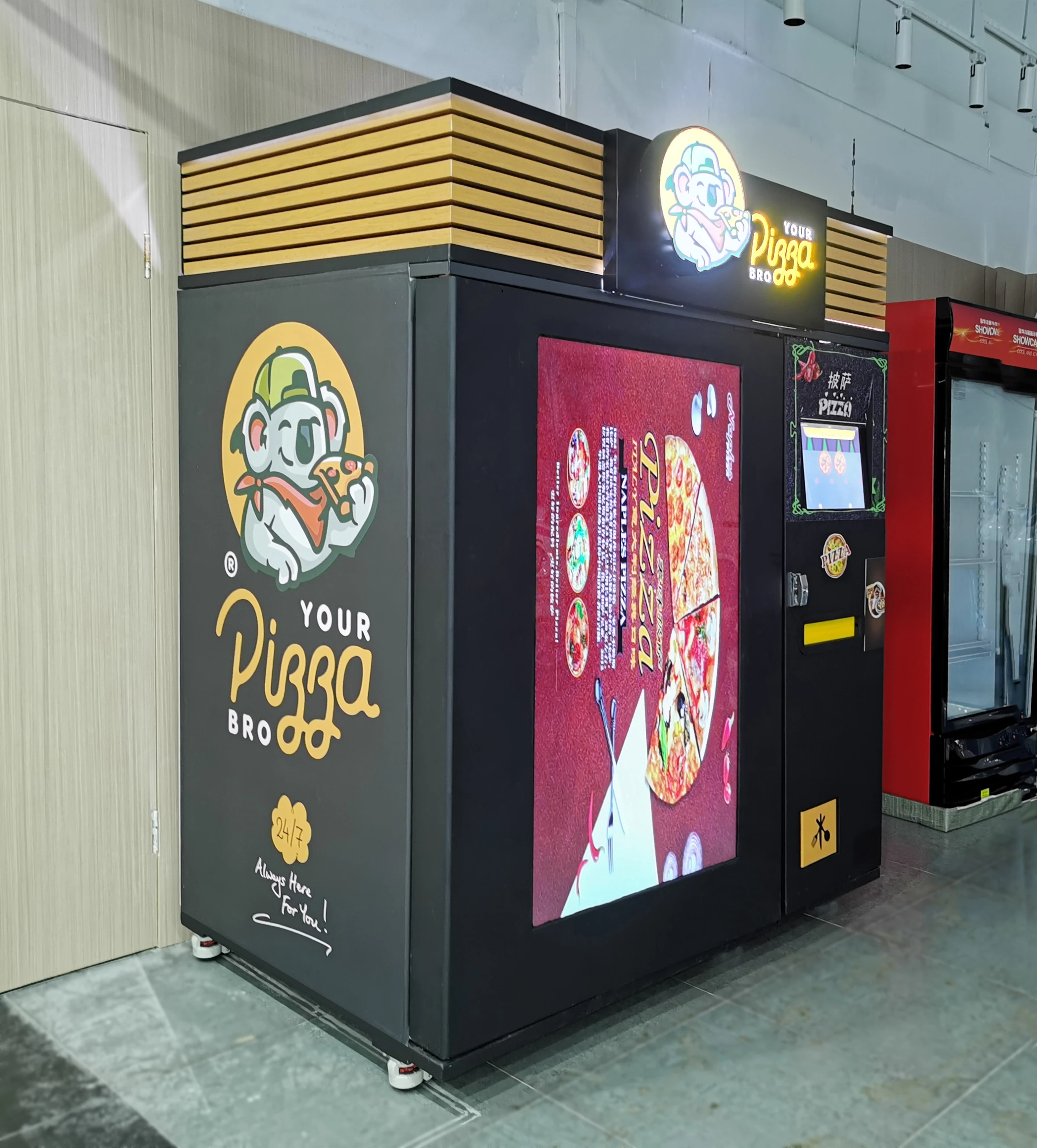 YG Germany Berlin Pizza Vending Machine Pizzaautomat Lets Hot Food Vending Pizza Vending Display Atm Machine Automat De Pizza